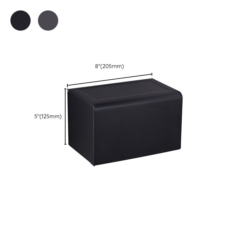 BowLift | Modern Bathroom Accessory Set Matte Black/Grey Bathroom Shelf/Towel Holder & Paper Holder