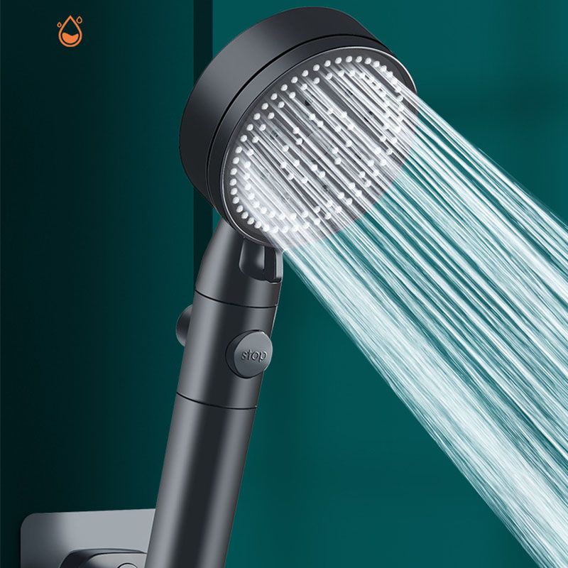 BowLift | Metal Black Shower Head Self-Cleaning Standard Round Hand Shower