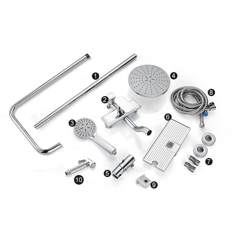 BowLift | Modern balanced printed converter faucet shower head shower fitting on the wall
