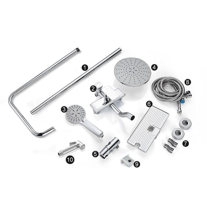 BowLift | Modern balanced printed converter faucet shower head shower fitting on the wall