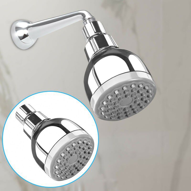 BowLift | Silver Round Shower Head Standard Spray Pattern Wall Mounted Shower Head