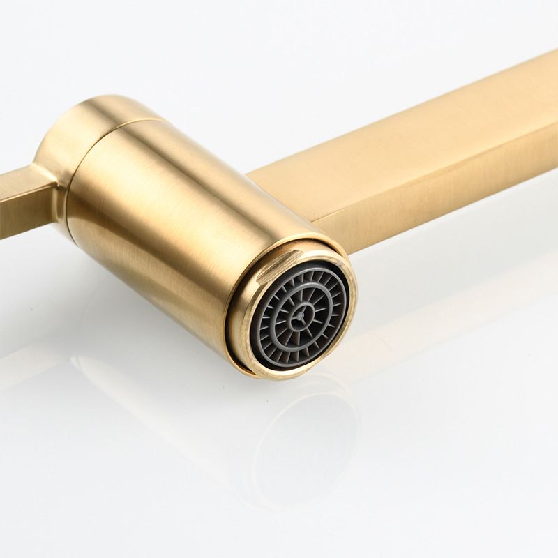 BowLift | 1-handle brushed nickel widespread faucet 1 hole wall-mounted bathroom faucet with brass