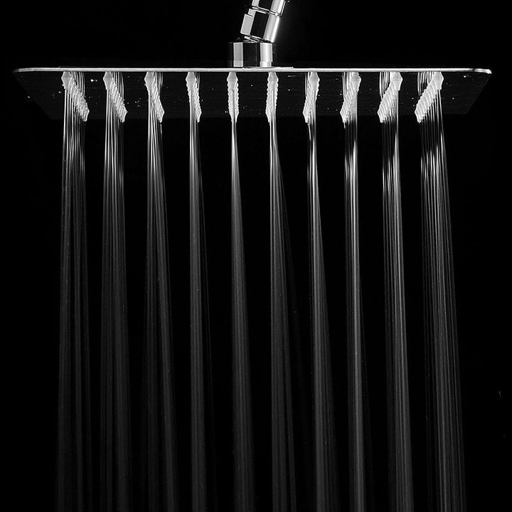 BowLift | Contemporary Shower Combo Fixed Shower Head Stainless Steel Wall Mount Square Shower Head