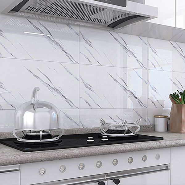 BowLift | Rectangular PVC 12" X 23" 6-Pack Peel and Stick Wall Tile Kitchen and Bathroom Back Splash