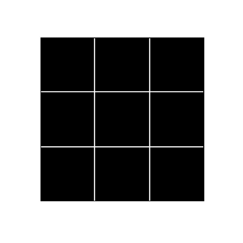 BowLift | Modern Square Grid Single Plate Plastic Peel & Stick Field Tile