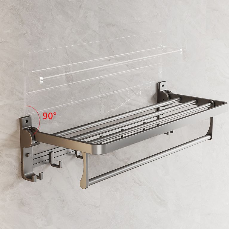 BowLift | Gray Aluminum Bathroom Accessory Set Contemporary Bathroom Shelf
