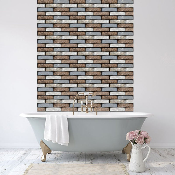 BowLift | Tile Peel & Stick Rectangle Waterproof Plastic Peel & Stick Subway Tiles for Shower 2-Pack