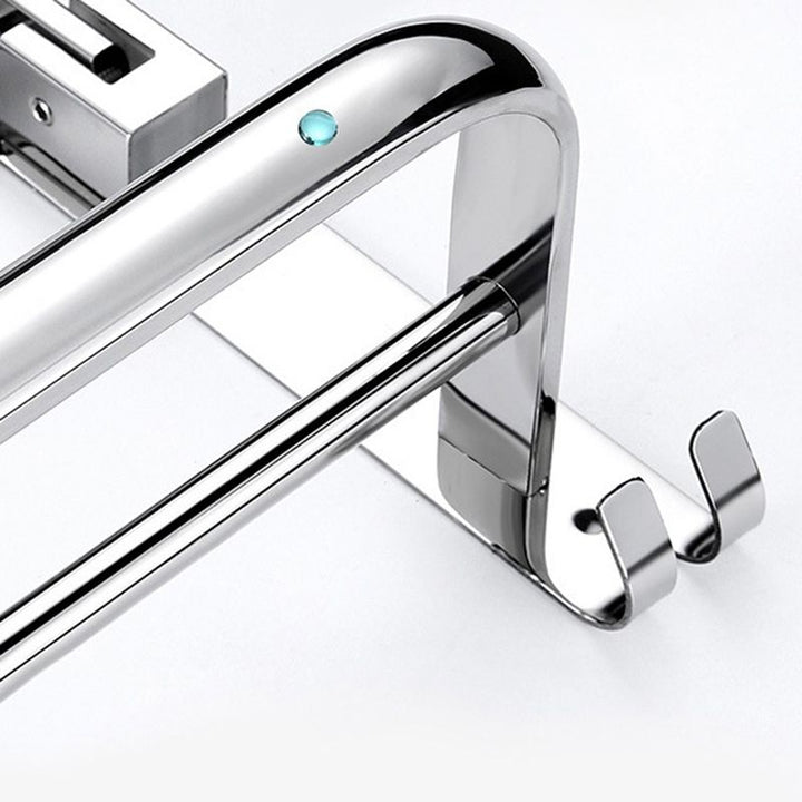 BowLift | Classic Polished Chrome Bathroom Accessory Set Towel Holder/Paper Holder/Robe Hooks Included