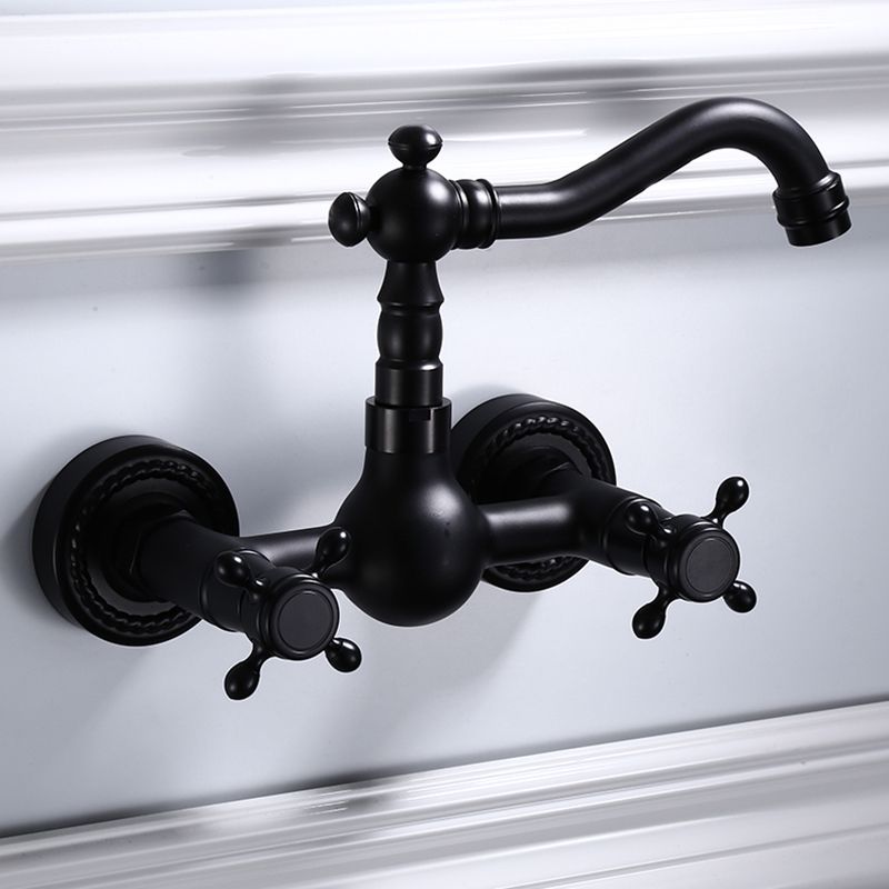 BowLift | Traditional Wall Mounted Metal Bathtub Filler Low Arc Waterfall Bathroom Faucet