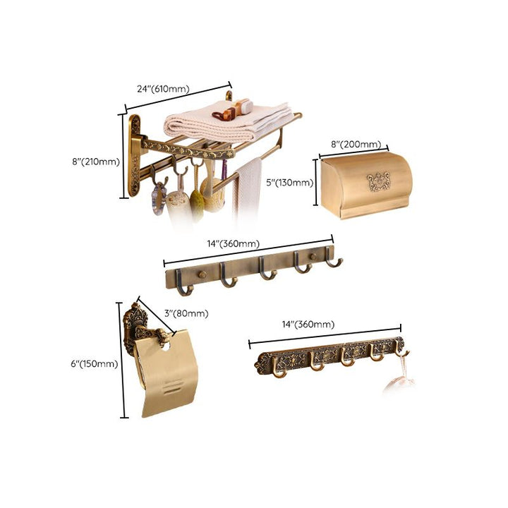 BowLift | Traditional Metal Bathroom Accessories Hardware Set with Soap Dish