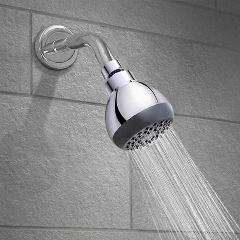 BowLift | Silver Round Shower Head Standard Spray Pattern Wall Mounted Shower Head