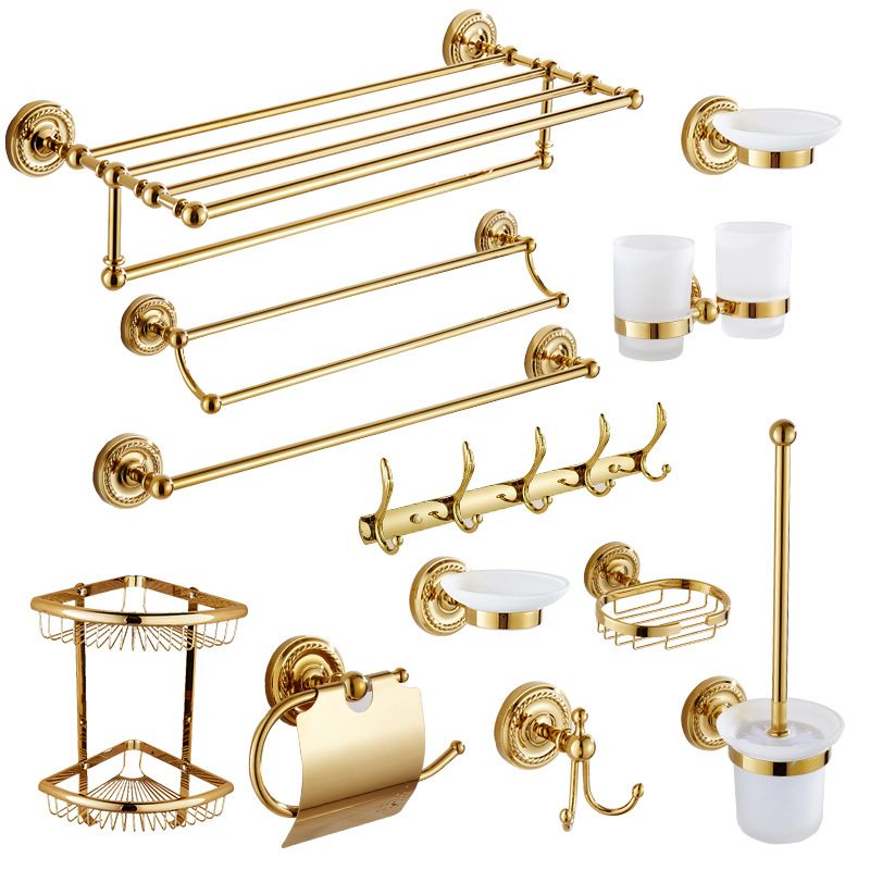 BowLift | Traditional Golden Bath Accessory Set Copper Bathroom Accessory Kit