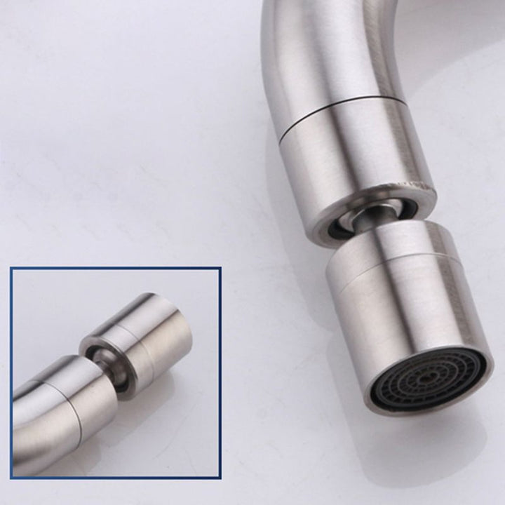 BowLift | Contemporary Wall-Mounted Bathroom Faucet Cross Handles Stainless Steel Faucet