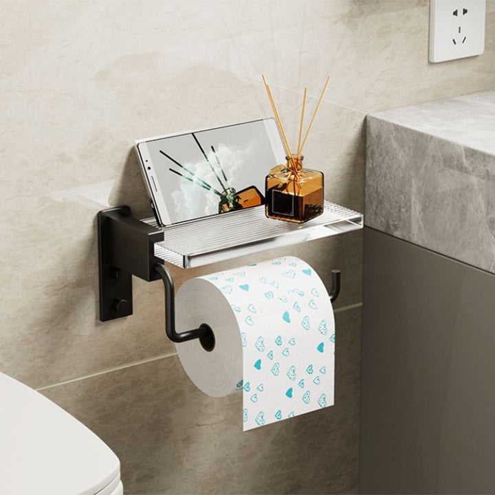 BowLift | Modern Bath Accessories Set Black Towel Bar Bath Shelf Bathroom Fixtures Set