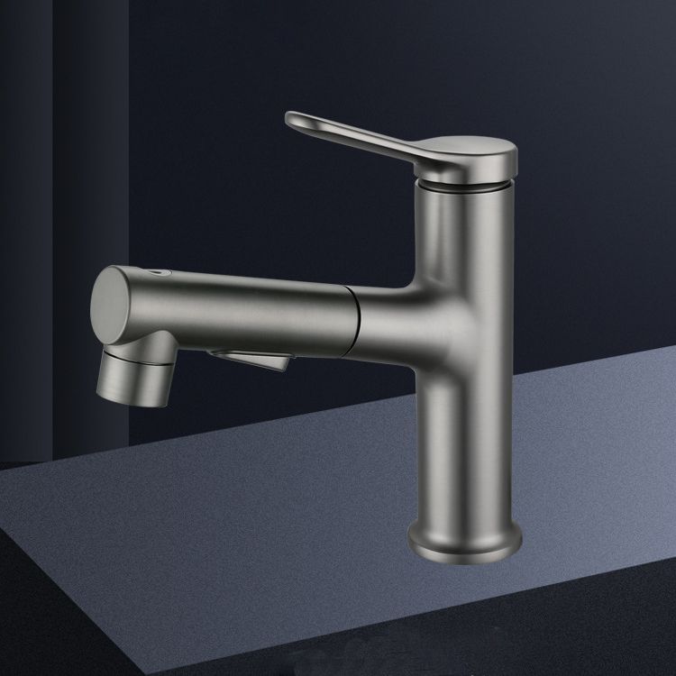 BowLift | Extendable Bathroom Faucet Brass Modern Faucet with Water Hose