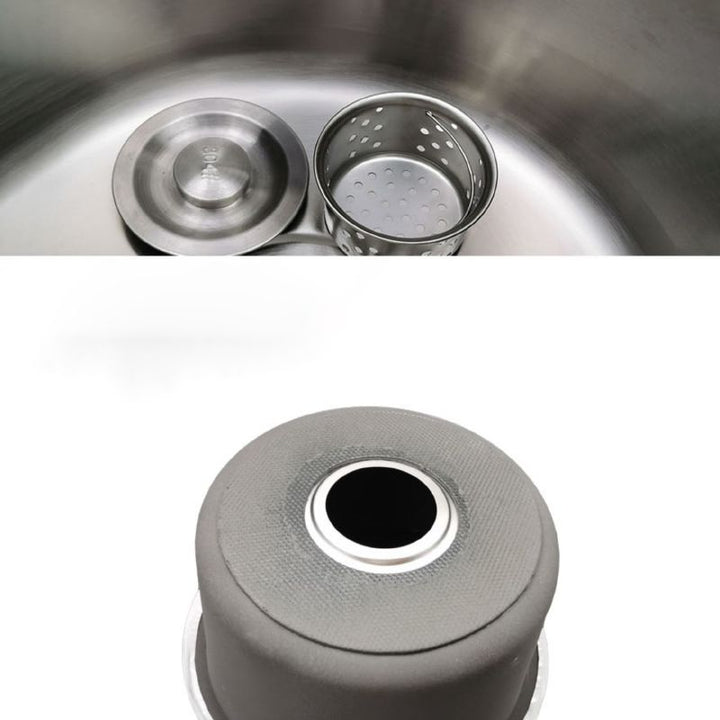 BowLift | Round Stainless Steel Sink Built-in Sink with Basket Strainer