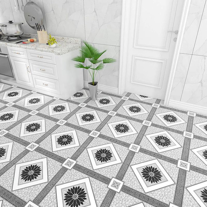 BowLift | Home Indoor Vinyl Floor Spiral Marble Print Square PVC Vinyl Floor