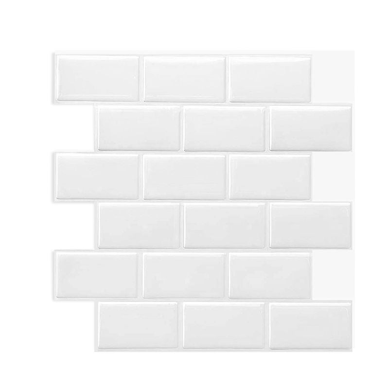BowLift | Solid Peel & Stick Subway Tile Scratch Resistant PVC Rectangle Peel and Stick Wall Tile