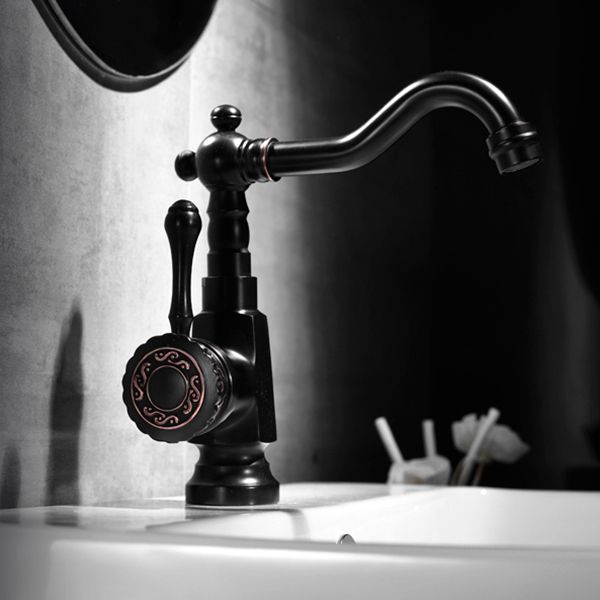 BowLift | Glam Style Sink Faucet with Swivable Spout and Lever Handle