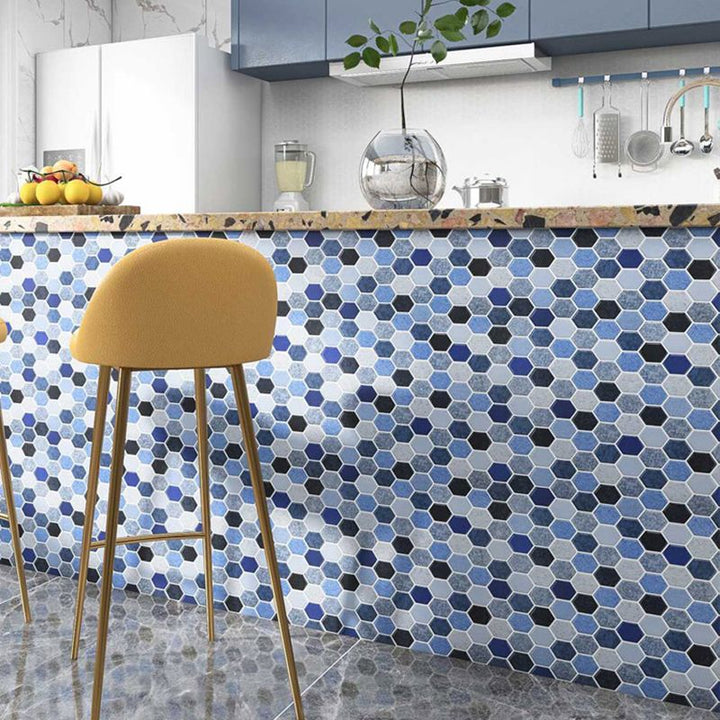 BowLift | Square Peel and Stick PVC Tile 12" x 12" Peel and Stick Mosaic Tile 5-Pack