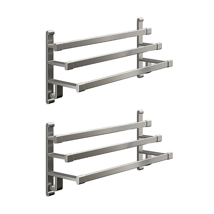 BowLift | Gray Bathroom Accessory Set Contemporary Style Aluminum Towel Bar