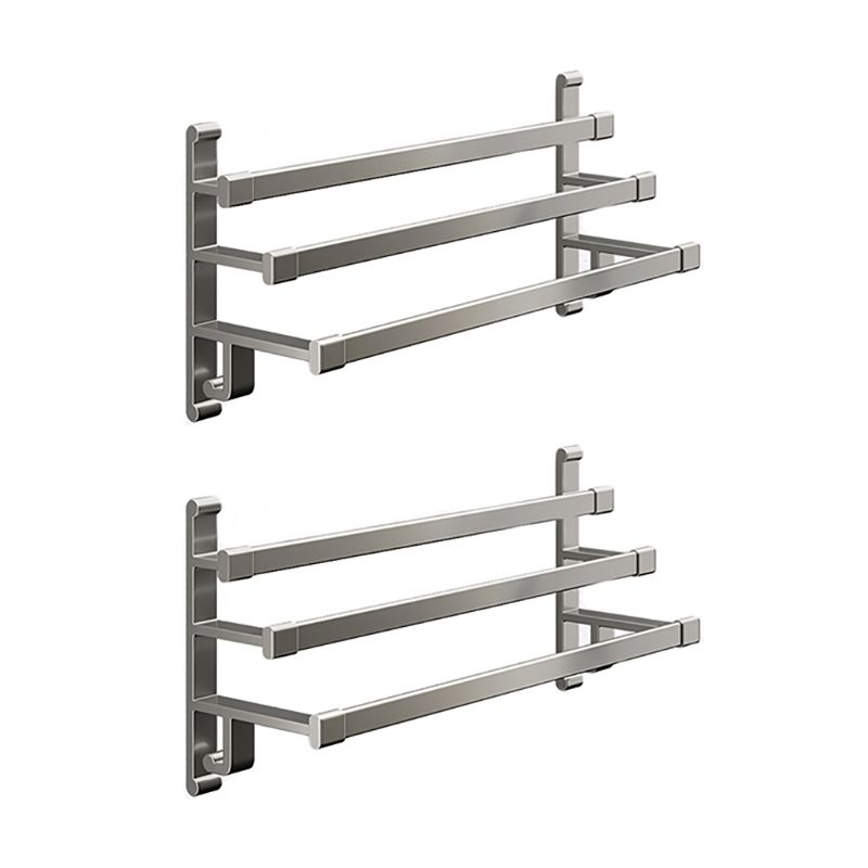 BowLift | Gray Bathroom Accessory Set Contemporary Style Aluminum Towel Bar