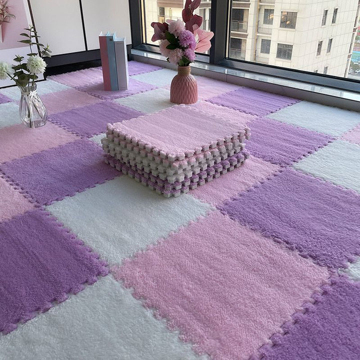 BowLift | Multicolored Level Loop Carpet Tile Non-Slip Composite Floor Tiles for Bedroom