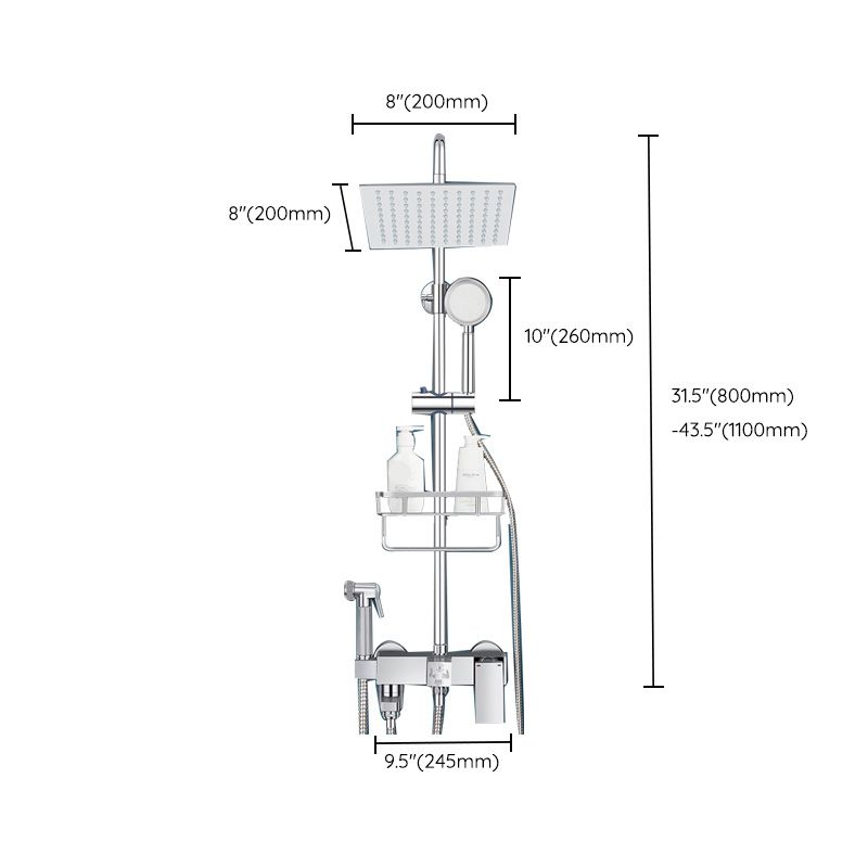 BowLift | Modern Shower System Handle Lever Wall Mounted Spot Resist Copper Shower System