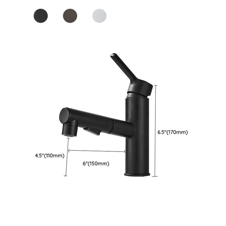 BowLift | Bathroom Vessel Faucet Swivel Spout Single Handle Faucet with Pull-Out Spray Head