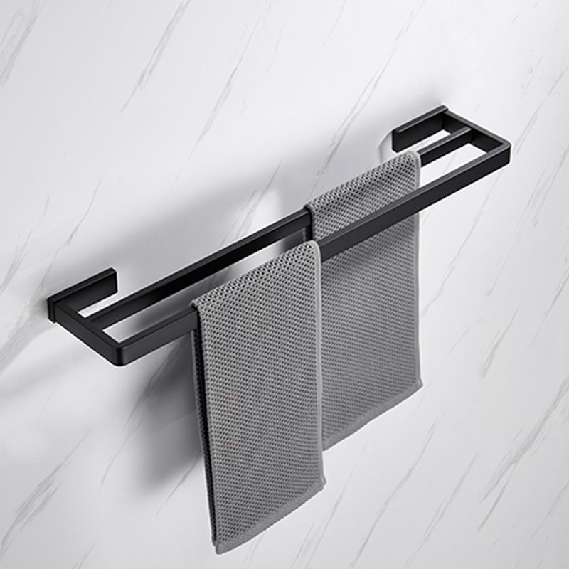 BowLift | Matte Black 5-piece modern bathroom accessory as individual piece or as set with towel bar