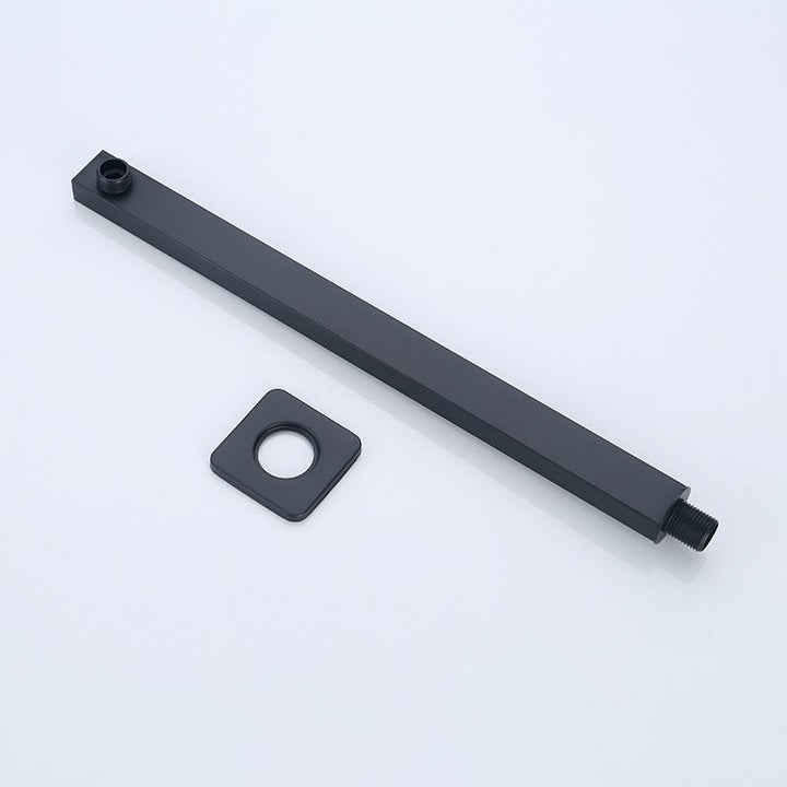 BowLift | Black Square Fixed Shower Head Modern Style Wall Mounted Shower Head