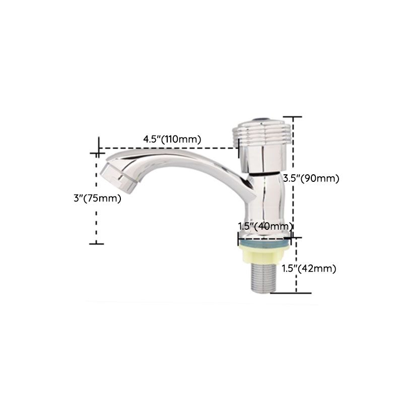 BowLift | Modern bathroom faucet chrome knob handle with water hose sink faucet