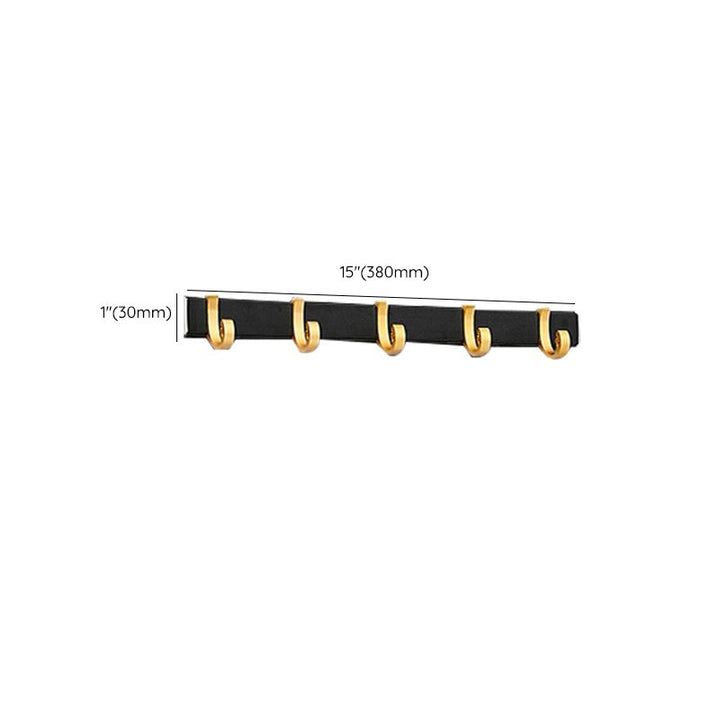 BowLift | Contemporary Bath Accessories Set Black & Golden Bath Shelf/Towel Bar