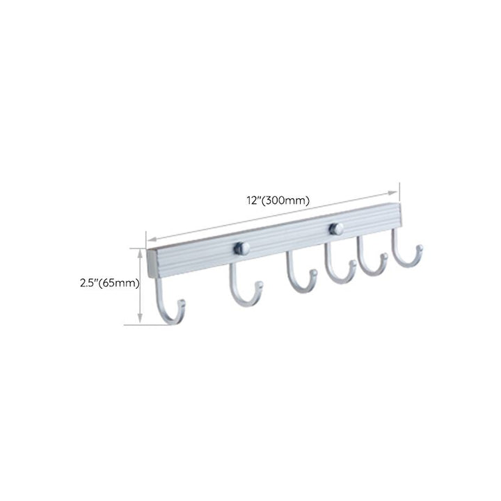BowLift | Silver Contemporary Bathroom Hardware Set Stainless Steel Aluminum Bathroom Set