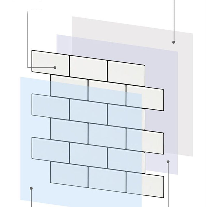 BowLift | White Subway Tile Waterproof PVC Peel & Stick Tile for Backsplash Wall