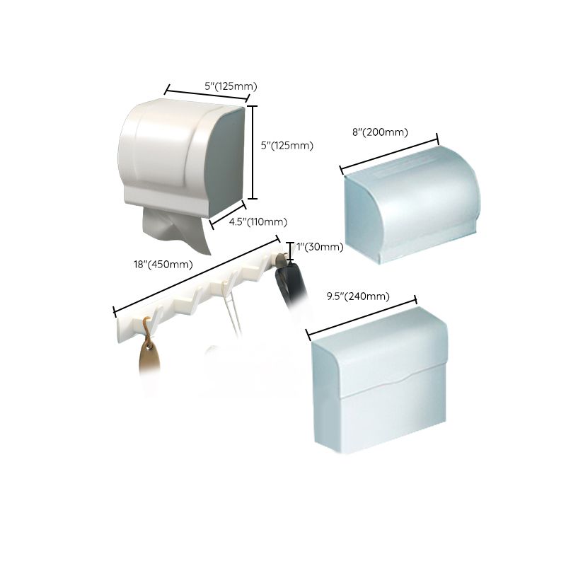 BowLift | Modern Bathroom Hardware Set White Metal Bathroom Accessories Set