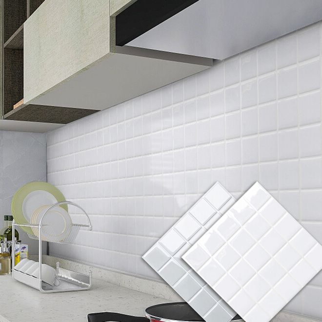 BowLift | Mosaic Tile Wallpaper Plastic Grid Peel and Stick Wall Tile