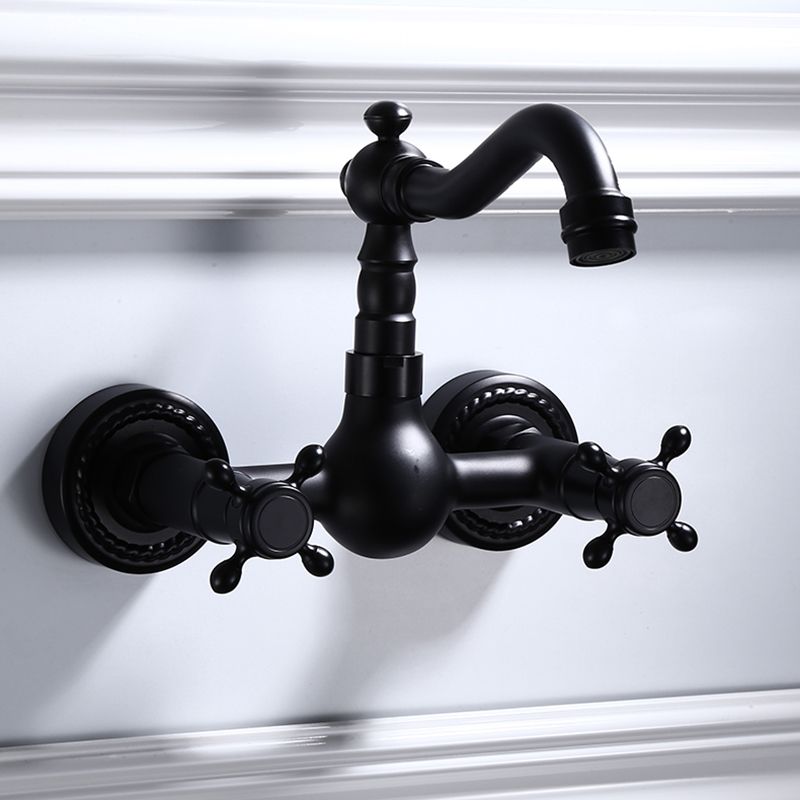 BowLift | Traditional Wall Mounted Metal Bathtub Filler Low Arc Waterfall Bathroom Faucet