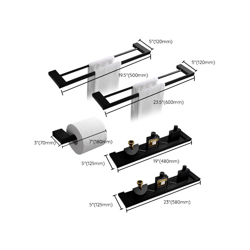 BowLift | Contemporary Bathroom Accessories As Individual Item Or As Set in Black