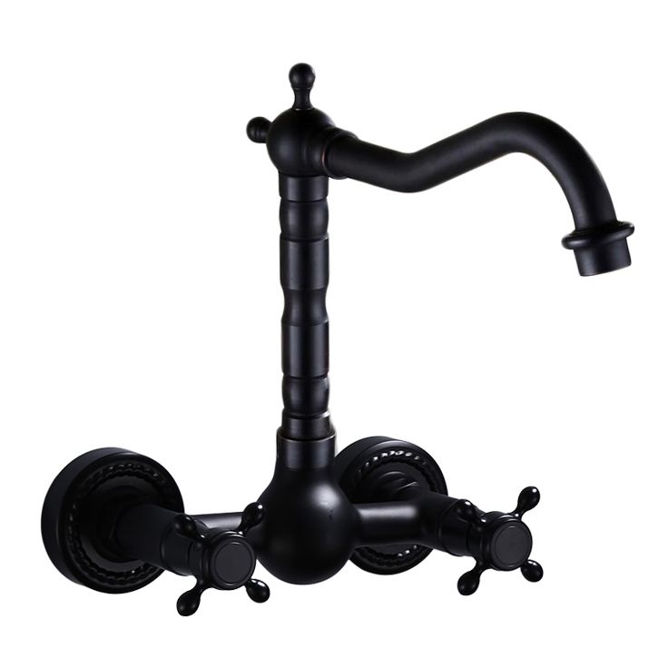 BowLift | Traditional Wall Mounted Metal Bathtub Filler Low Arc Waterfall Bathroom Faucet