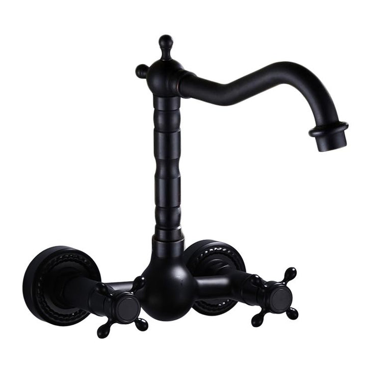 BowLift | Traditional Wall Mounted Metal Bathtub Filler Low Arc Waterfall Bathroom Faucet
