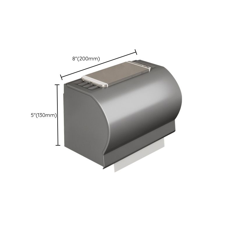 BowLift | Gray Aluminum Bathroom Accessory Set Contemporary Bathroom Shelf