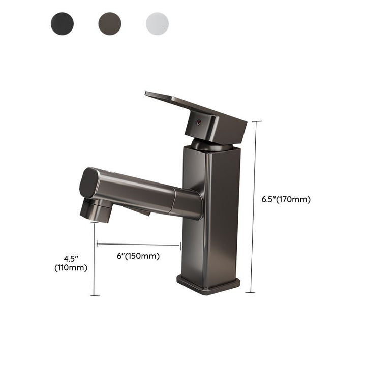 BowLift | Bathroom Vessel Faucet Swivel Spout Single Handle Faucet with Pull-Out Spray Head