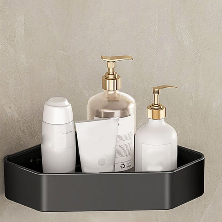 BowLift | Modern Bathroom Set Matte Black Bathroom Shelf Towel Rack Bathroom Accessories Set