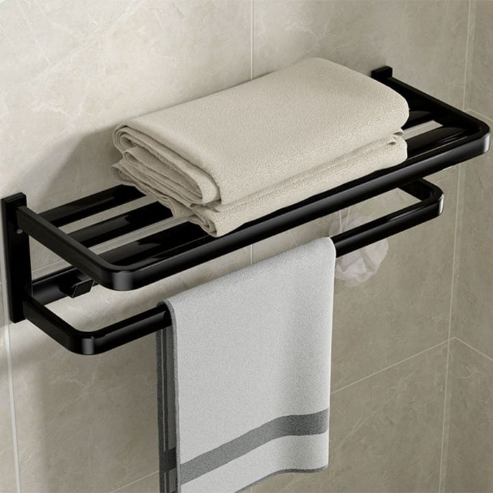 BowLift | Modern Bathroom Set Towel Bar Paper Holder Black Bathroom Accessory Set