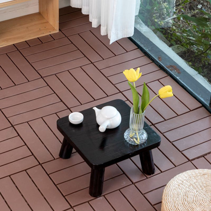 BowLift | 30 cm X 30 cm 4-Slat Square Deck/Patio Floor Tiles Snap Fit Installation Floor Tiles