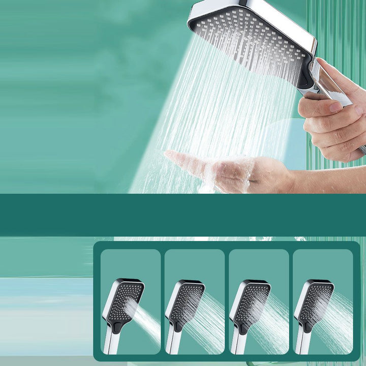 BowLift | Rectangular Pressure Shower Head 4-Adjustable Water Flow Hand Shower