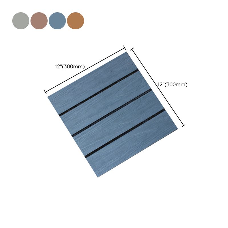 BowLift | 12" X 12" 4-Slat Square PVC Floor Tiles With Interlocking Installation Floor Plates Tiles
