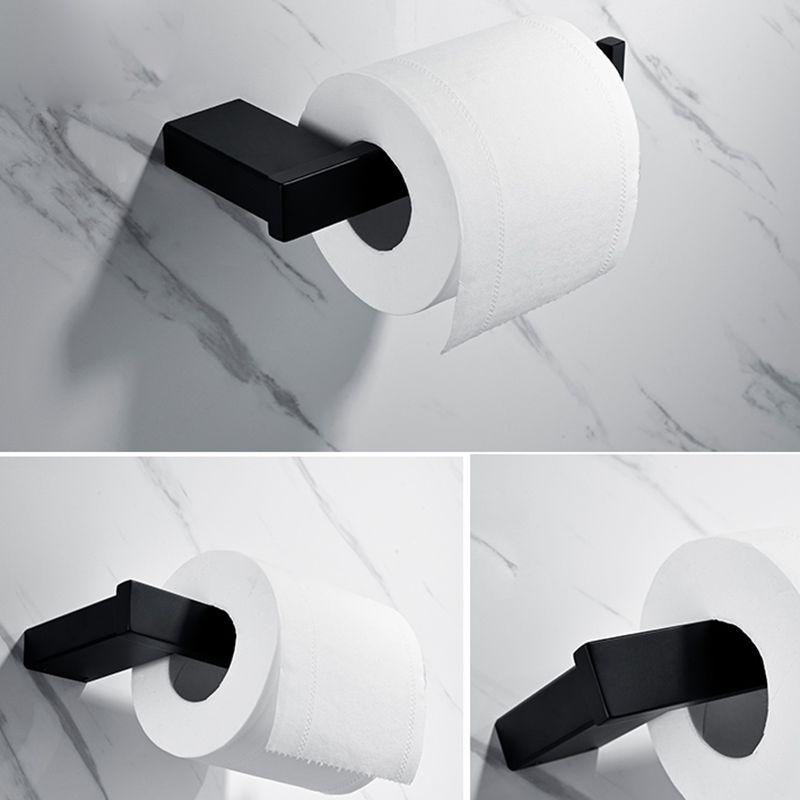 BowLift | 5-piece Modernism Bath Accessory Set in Matte Black Stainless Steel