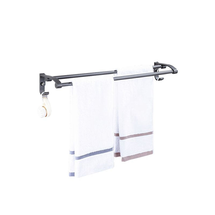 BowLift | Matt gray bathroom accessory set bathroom shelf/towel holder & paper holder included